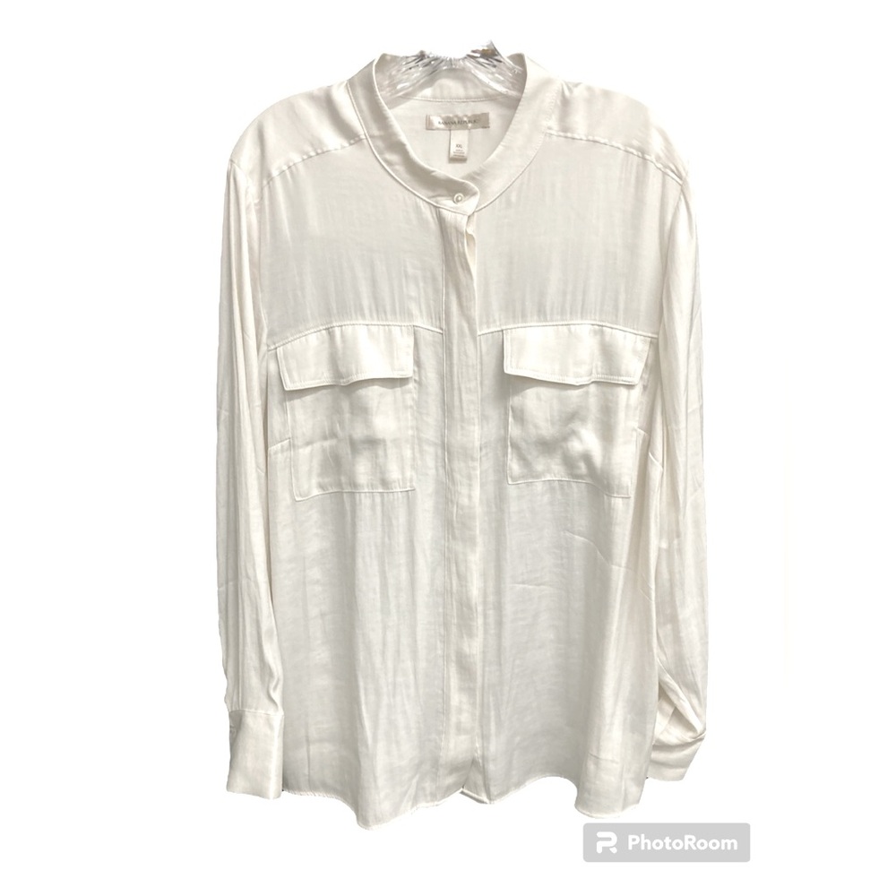 🛍️Banana Republic Relaxed Fit Double Pocket Long Sleeve Button Down  size XXL